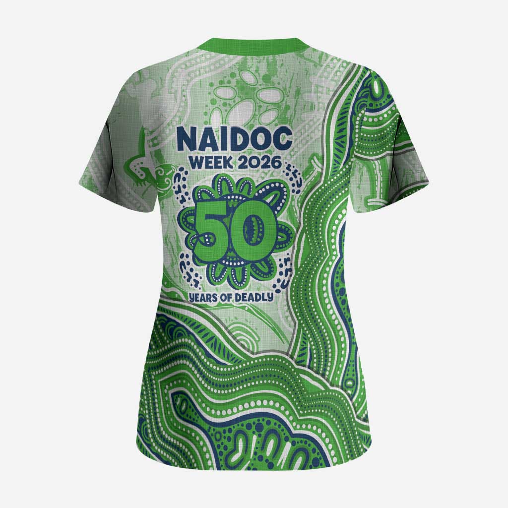 Canberra Raiders NAIDOC Week 2026 Scrub Top First Nations of Australia Aboriginal Mascot Rugby