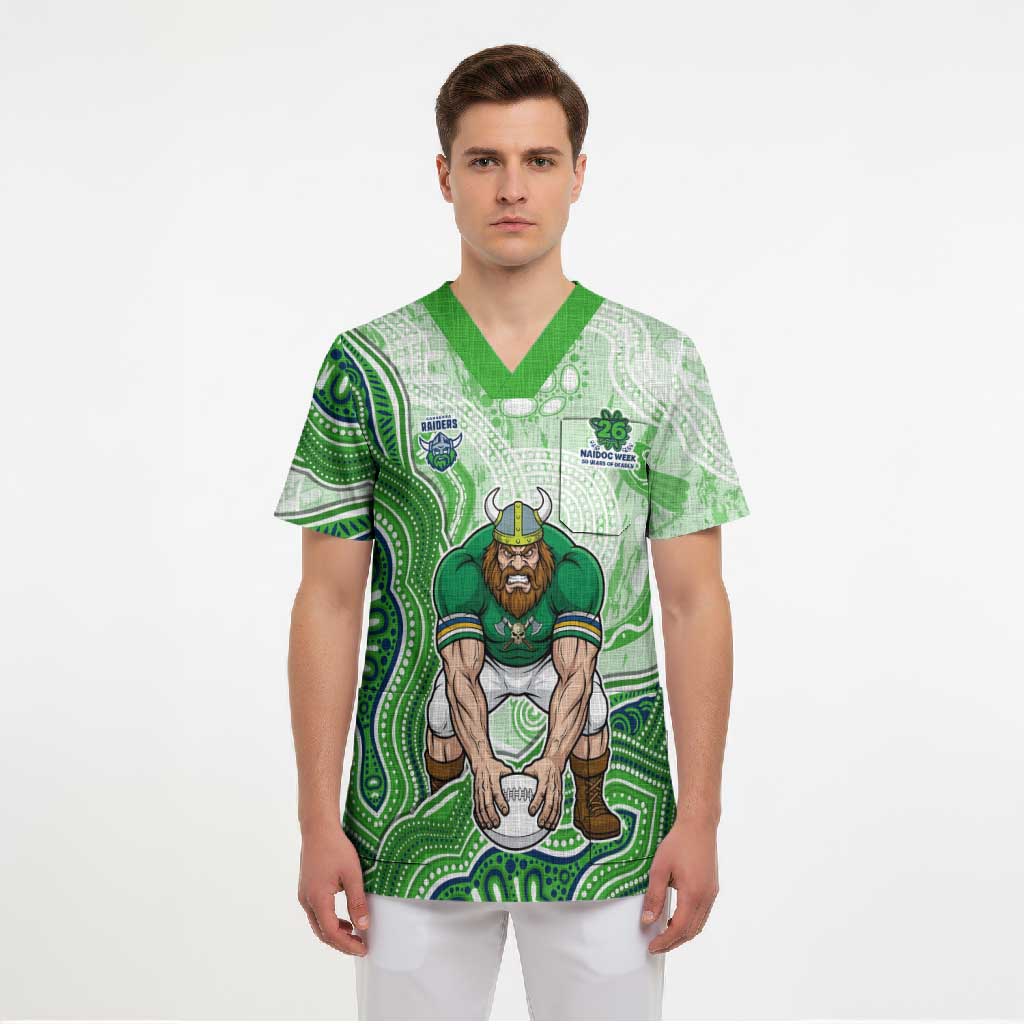 Canberra Raiders NAIDOC Week 2026 Scrub Top First Nations of Australia Aboriginal Mascot Rugby