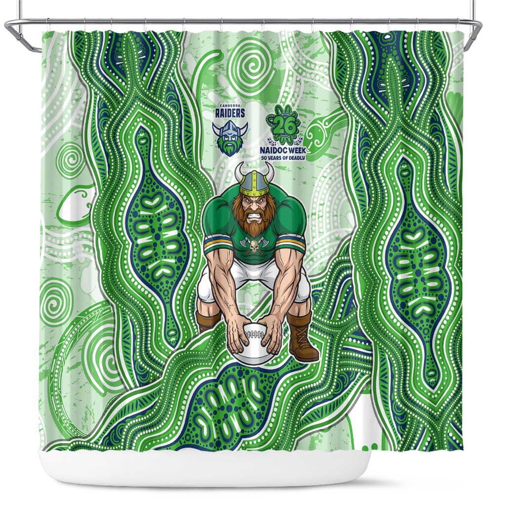 Canberra Raiders NAIDOC Week 2026 Shower Curtain First Nations of Australia Aboriginal Mascot Rugby