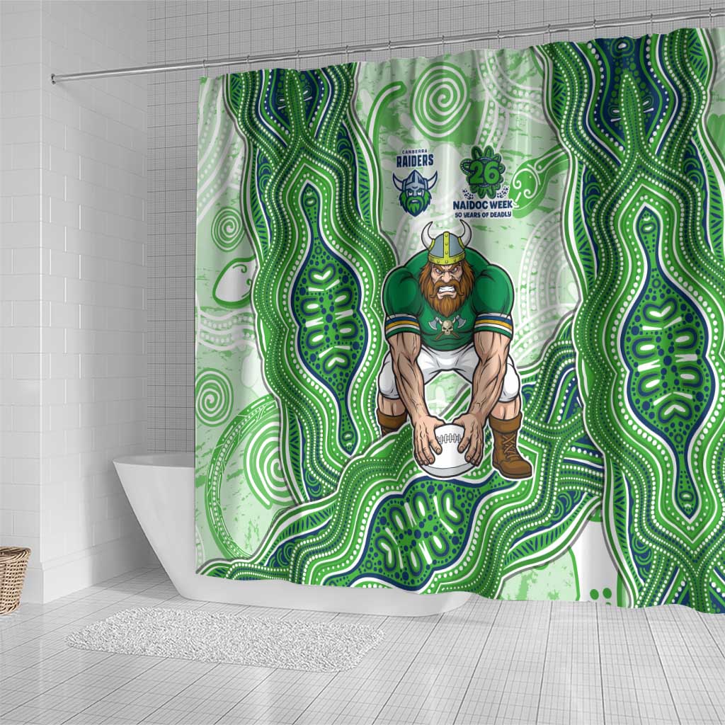 Canberra Raiders NAIDOC Week 2026 Shower Curtain First Nations of Australia Aboriginal Mascot Rugby