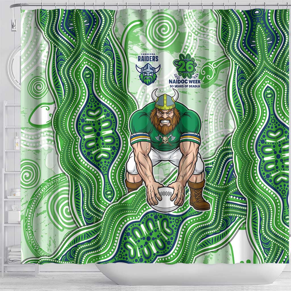 Canberra Raiders NAIDOC Week 2026 Shower Curtain First Nations of Australia Aboriginal Mascot Rugby