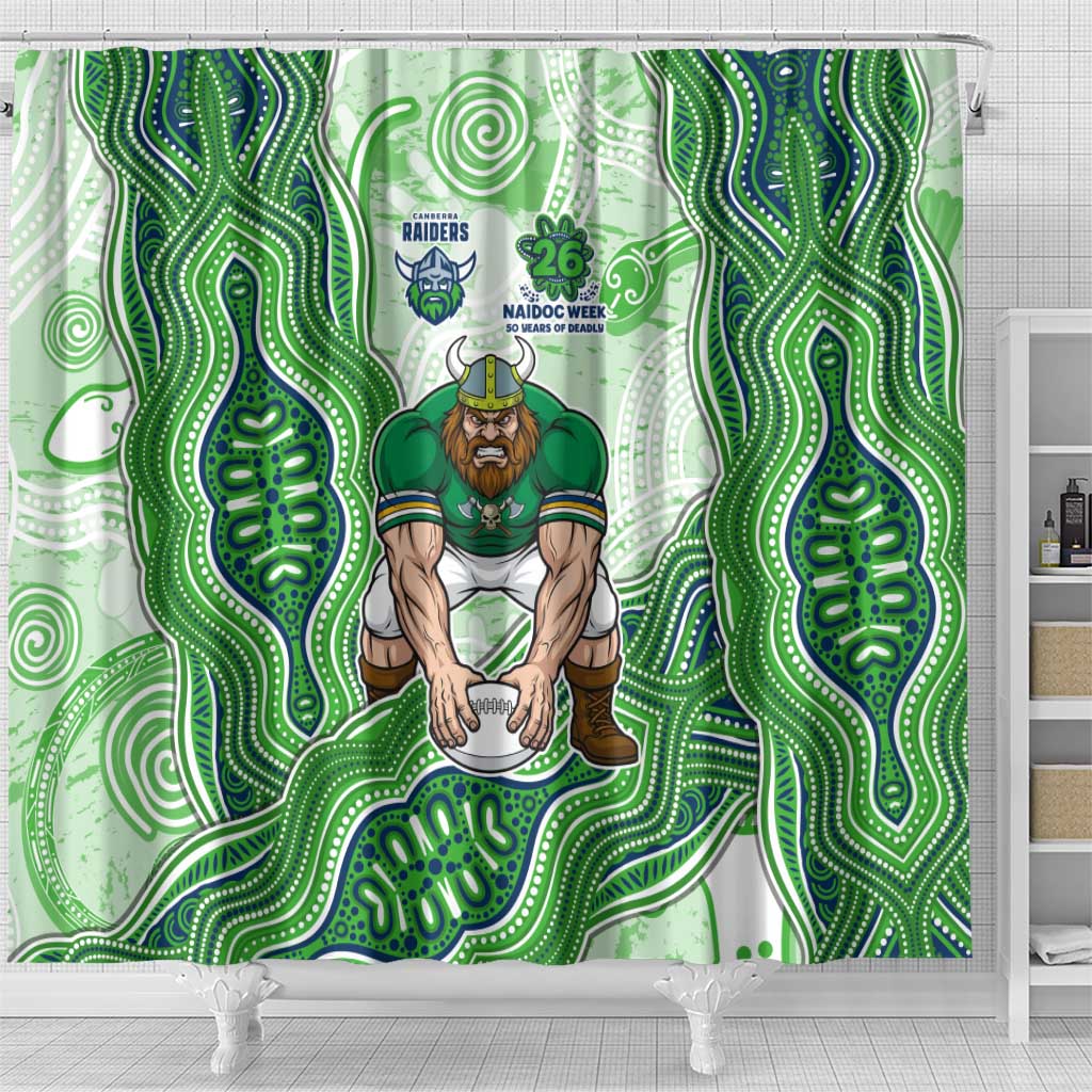 Canberra Raiders NAIDOC Week 2026 Shower Curtain First Nations of Australia Aboriginal Mascot Rugby