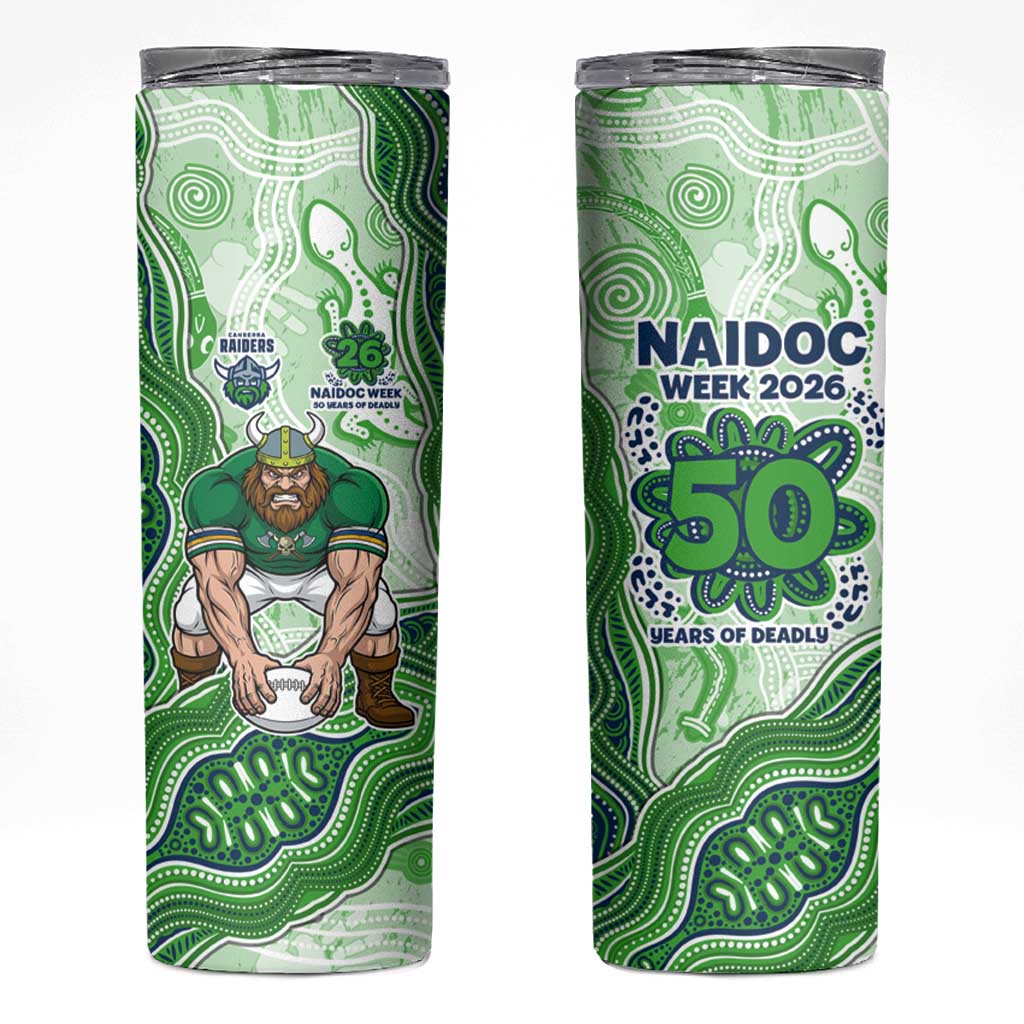 Canberra Raiders NAIDOC Week 2026 Skinny Tumbler First Nations of Australia Aboriginal Mascot Rugby