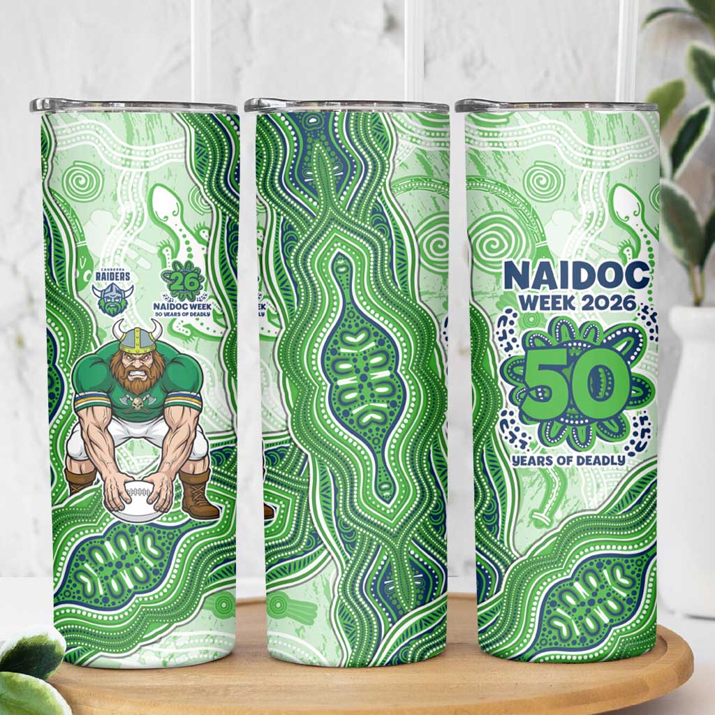 Canberra Raiders NAIDOC Week 2026 Skinny Tumbler First Nations of Australia Aboriginal Mascot Rugby