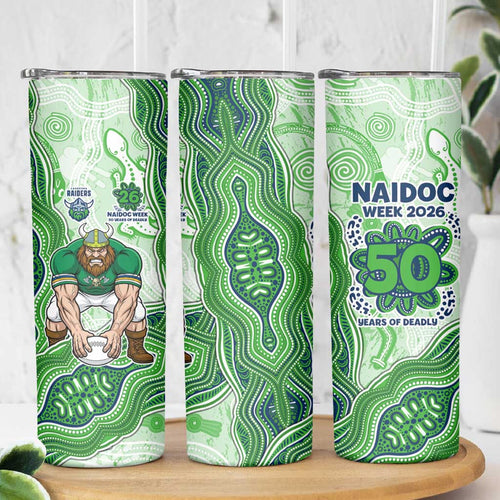 Canberra Raiders NAIDOC Week 2026 Skinny Tumbler First Nations of Australia Aboriginal Mascot Rugby