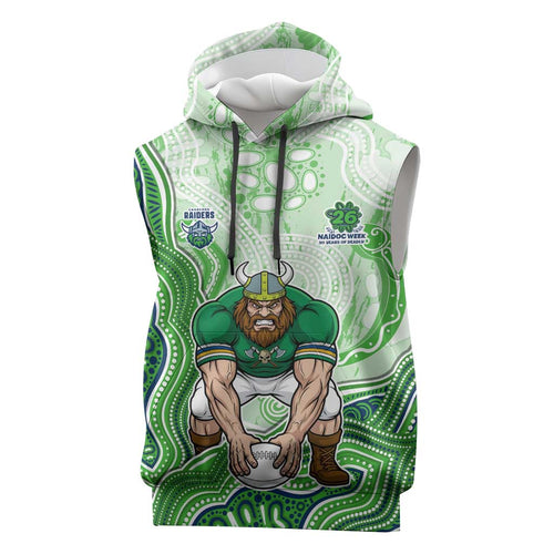 Canberra Raiders NAIDOC Week 2026 Sleeveless Hoodie First Nations of Australia Aboriginal Mascot Rugby