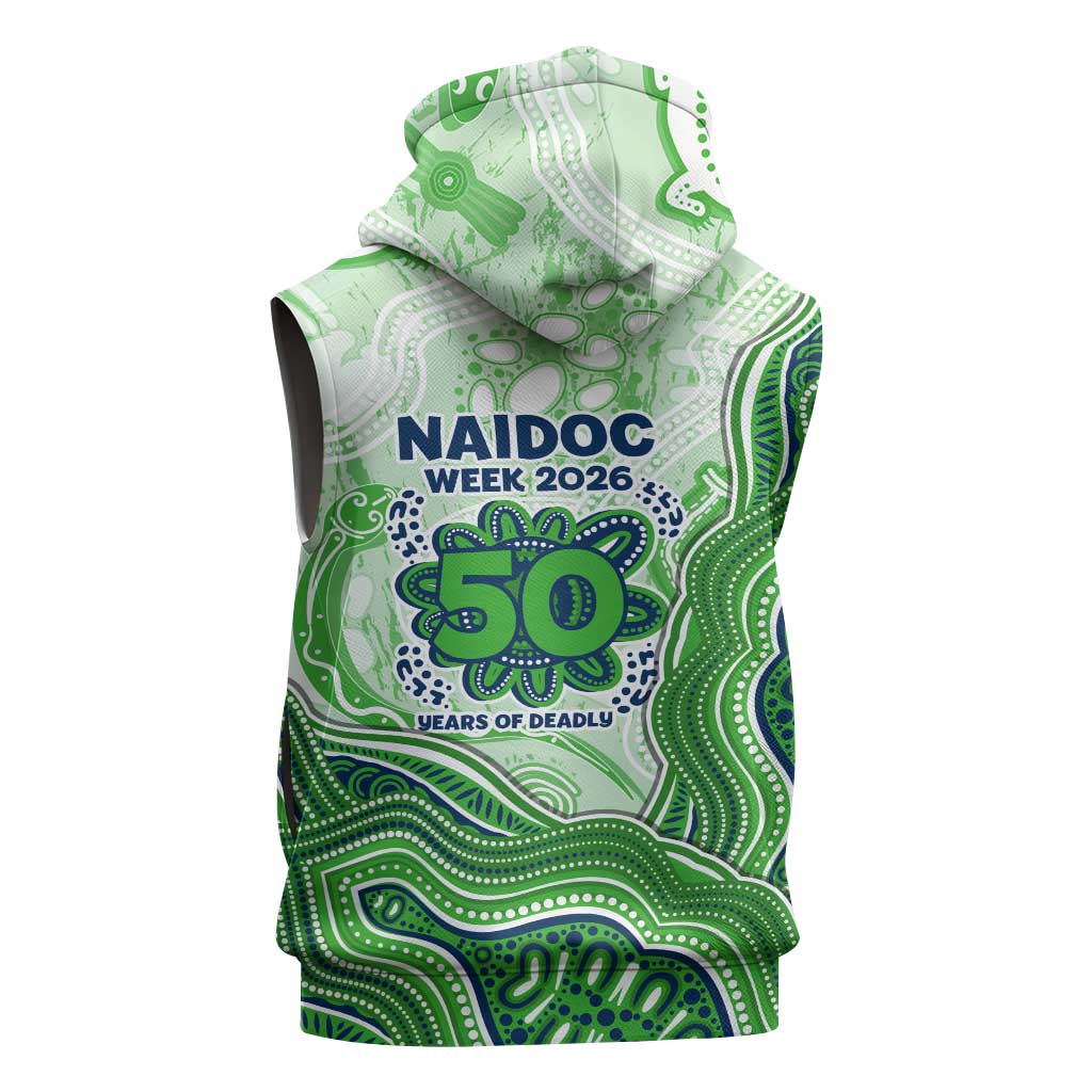 Canberra Raiders NAIDOC Week 2026 Sleeveless Hoodie First Nations of Australia Aboriginal Mascot Rugby