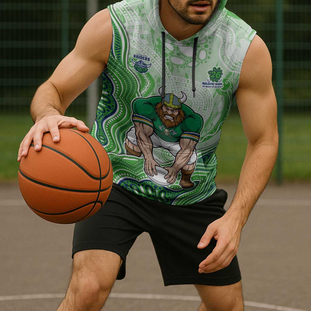Canberra Raiders NAIDOC Week 2026 Sleeveless Hoodie First Nations of Australia Aboriginal Mascot Rugby