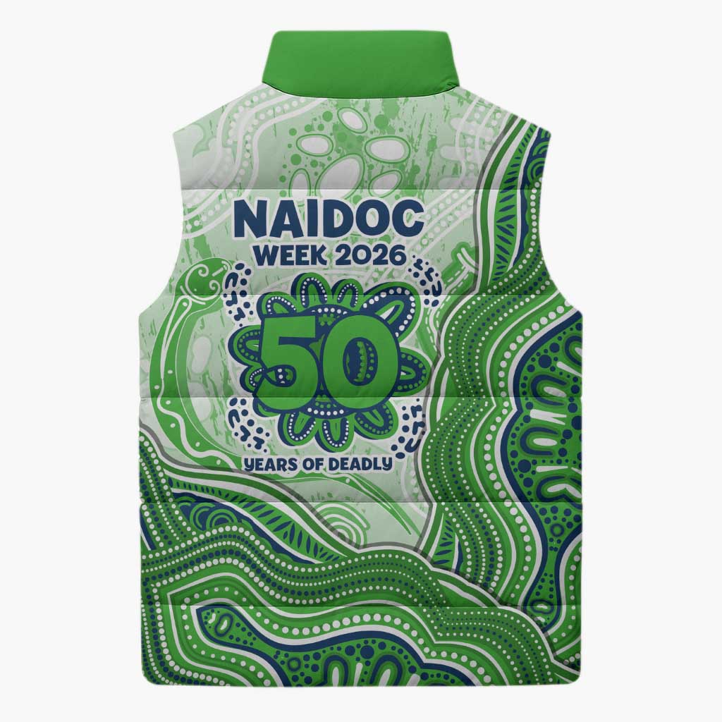 Canberra Raiders NAIDOC Week 2026 Sleeveless Puffer Jacket First Nations of Australia Aboriginal Mascot Rugby