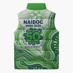 Canberra Raiders NAIDOC Week 2026 Sleeveless Puffer Jacket First Nations of Australia Aboriginal Mascot Rugby