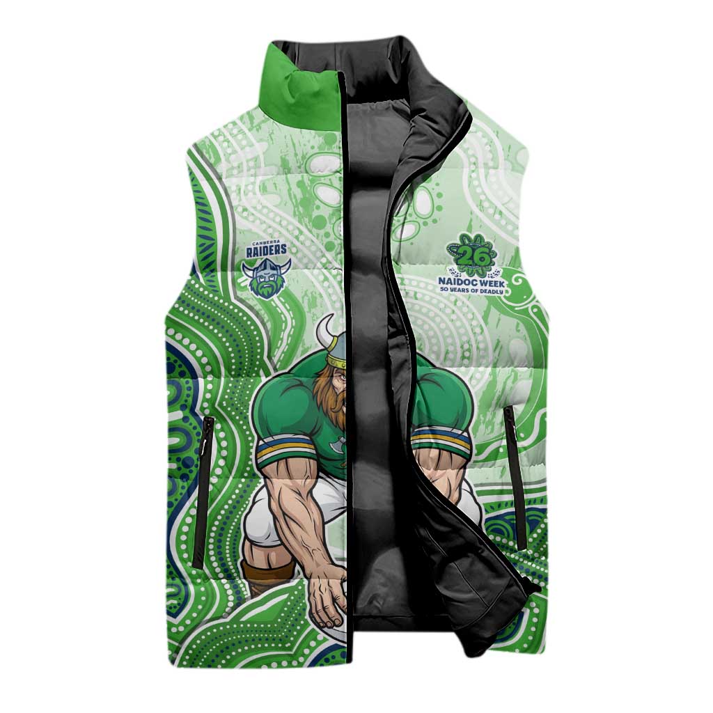 Canberra Raiders NAIDOC Week 2026 Sleeveless Puffer Jacket First Nations of Australia Aboriginal Mascot Rugby
