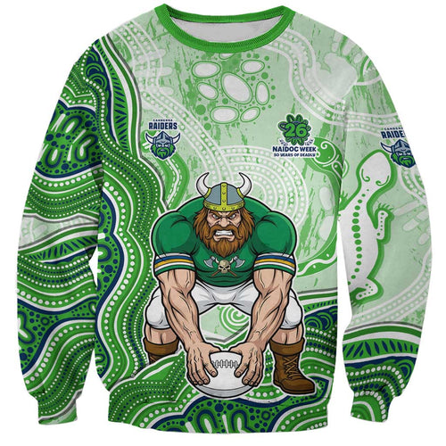 Canberra Raiders NAIDOC Week 2026 Sweatshirt First Nations of Australia Aboriginal Mascot Rugby