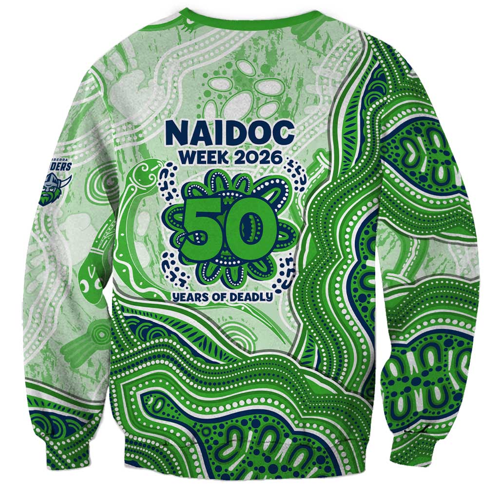 Canberra Raiders NAIDOC Week 2026 Sweatshirt First Nations of Australia Aboriginal Mascot Rugby