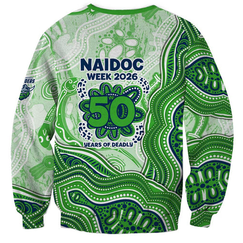 Canberra Raiders NAIDOC Week 2026 Sweatshirt First Nations of Australia Aboriginal Mascot Rugby