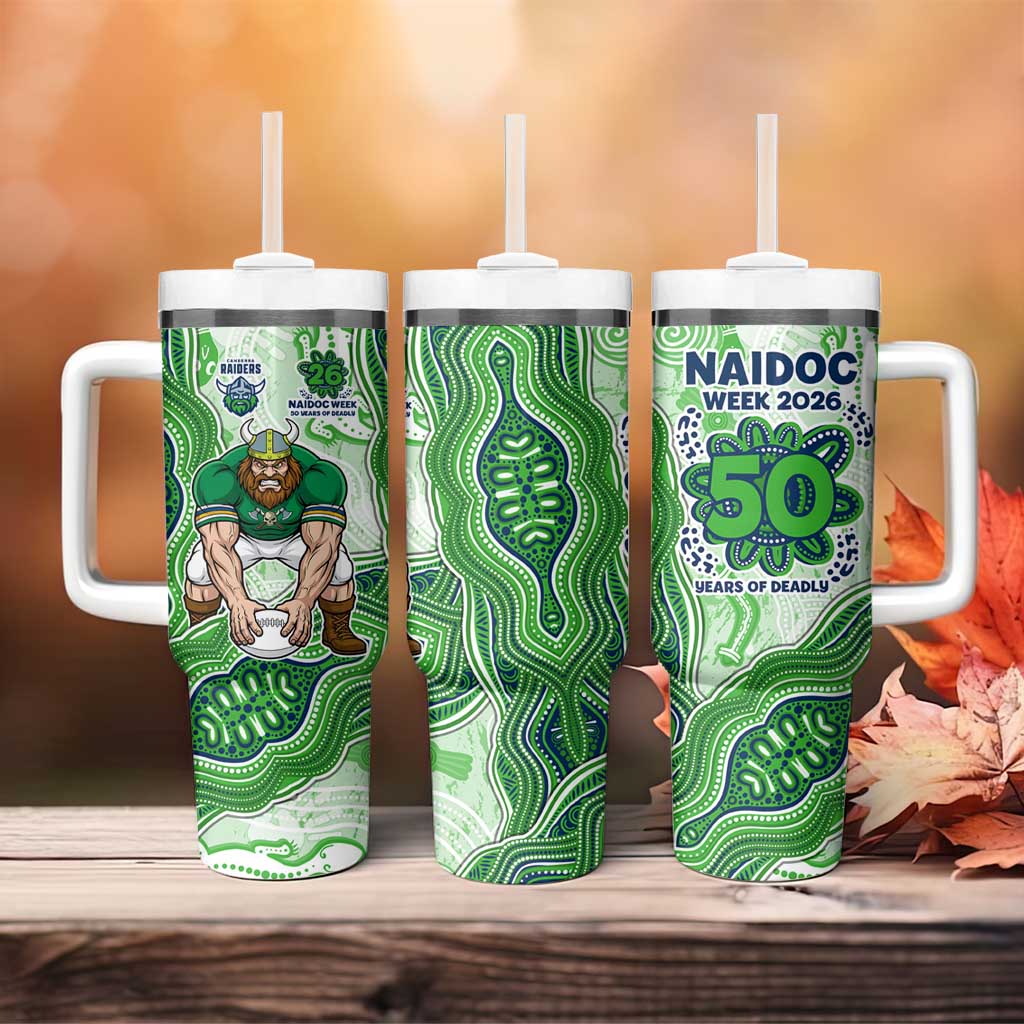 Canberra Raiders NAIDOC Week 2026 Tumbler With Handle First Nations of Australia Aboriginal Mascot Rugby