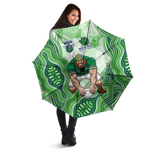Canberra Raiders NAIDOC Week 2026 Umbrella First Nations of Australia Aboriginal Mascot Rugby