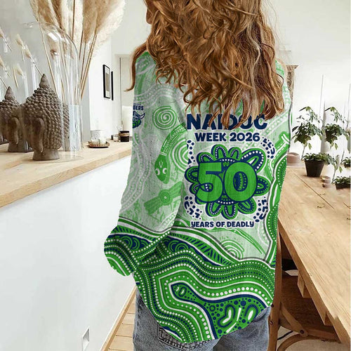 Canberra Raiders NAIDOC Week 2026 Women Casual Shirt First Nations of Australia Aboriginal Mascot Rugby