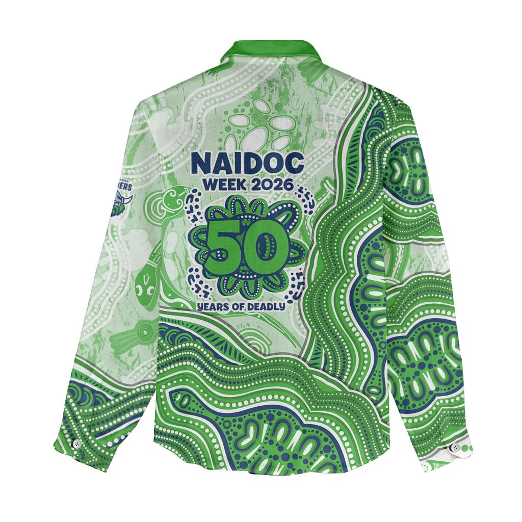 Canberra Raiders NAIDOC Week 2026 Women Casual Shirt First Nations of Australia Aboriginal Mascot Rugby