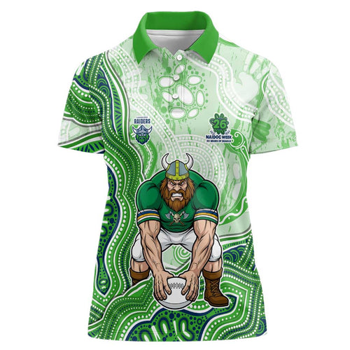 Canberra Raiders NAIDOC Week 2026 Women Polo Shirt First Nations of Australia Aboriginal Mascot Rugby