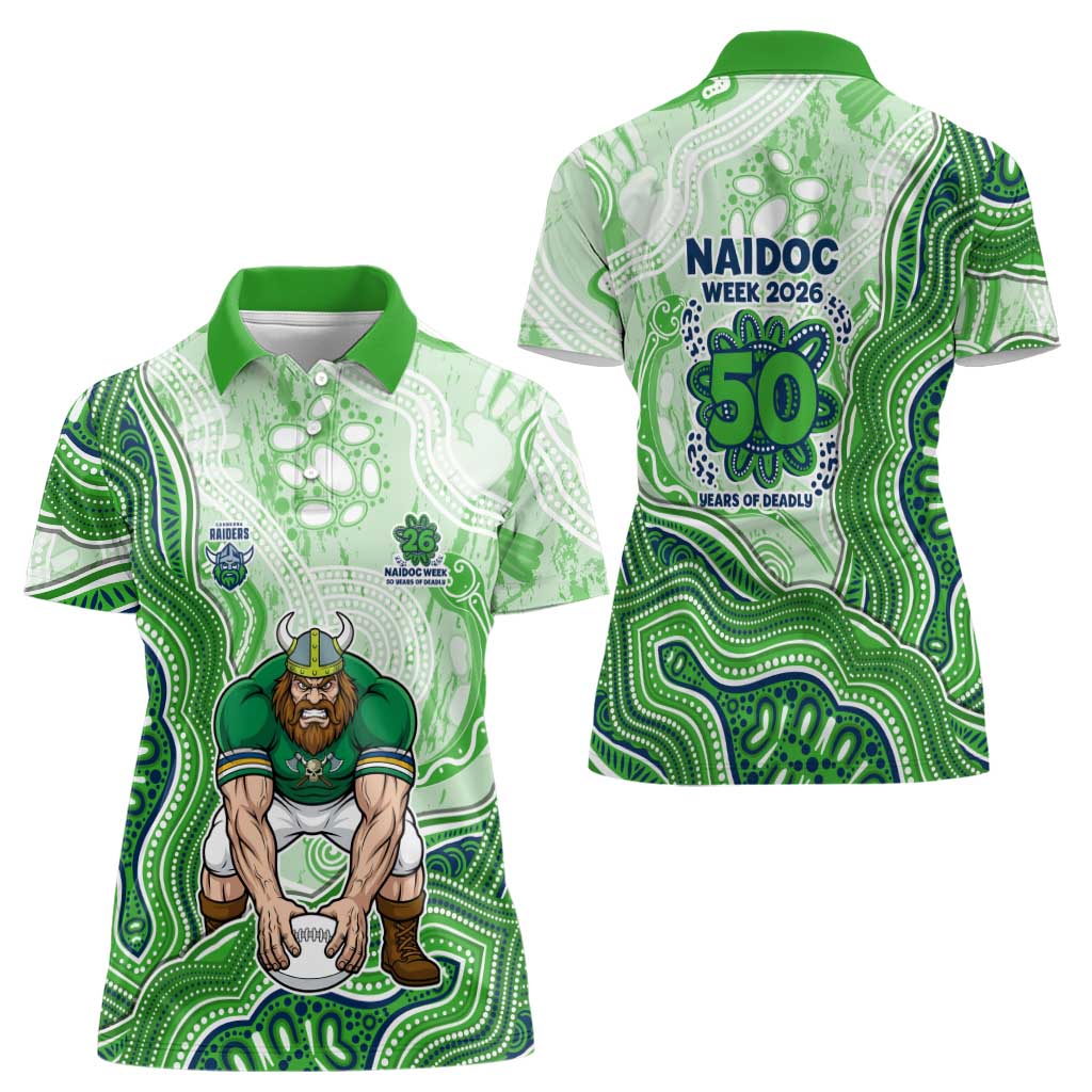Canberra Raiders NAIDOC Week 2026 Women Polo Shirt First Nations of Australia Aboriginal Mascot Rugby