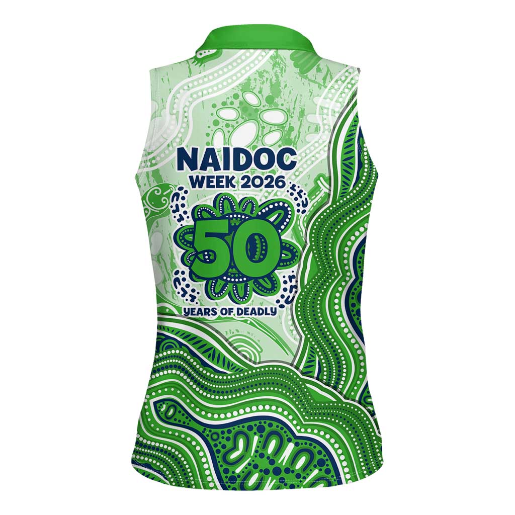 Canberra Raiders NAIDOC Week 2026 Women Sleeveless Polo Shirt First Nations of Australia Aboriginal Mascot Rugby