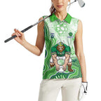 Canberra Raiders NAIDOC Week 2026 Women Sleeveless Polo Shirt First Nations of Australia Aboriginal Mascot Rugby