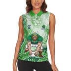 Canberra Raiders NAIDOC Week 2026 Women Sleeveless Polo Shirt First Nations of Australia Aboriginal Mascot Rugby