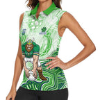 Canberra Raiders NAIDOC Week 2026 Women Sleeveless Polo Shirt First Nations of Australia Aboriginal Mascot Rugby