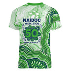 Canberra Raiders NAIDOC Week 2026 Women V-Neck T-Shirt First Nations of Australia Aboriginal Mascot Rugby