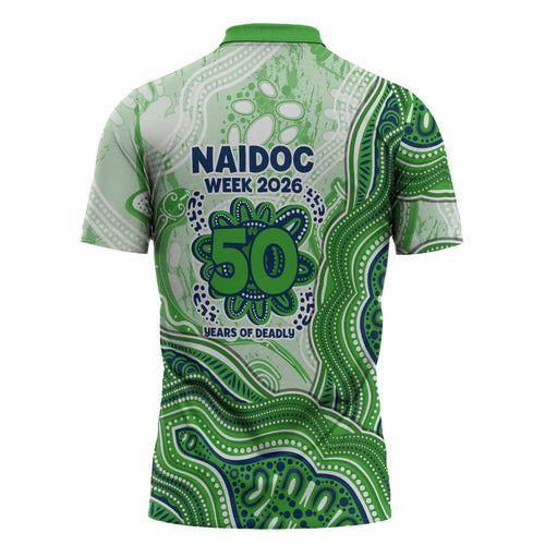 Canberra Raiders NAIDOC Week 2026 Zipper Polo Shirt First Nations of Australia Aboriginal Mascot Rugby