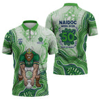 Canberra Raiders NAIDOC Week 2026 Zipper Polo Shirt First Nations of Australia Aboriginal Mascot Rugby