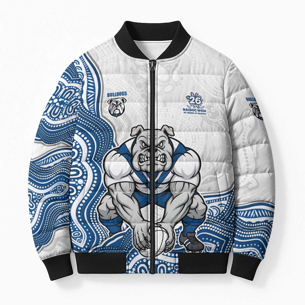 Canterbury-Bankstown Bulldogs NAIDOC Week 2026 Bomber Puffer Jacket First Nations of Australia Aboriginal Mascot Rugby