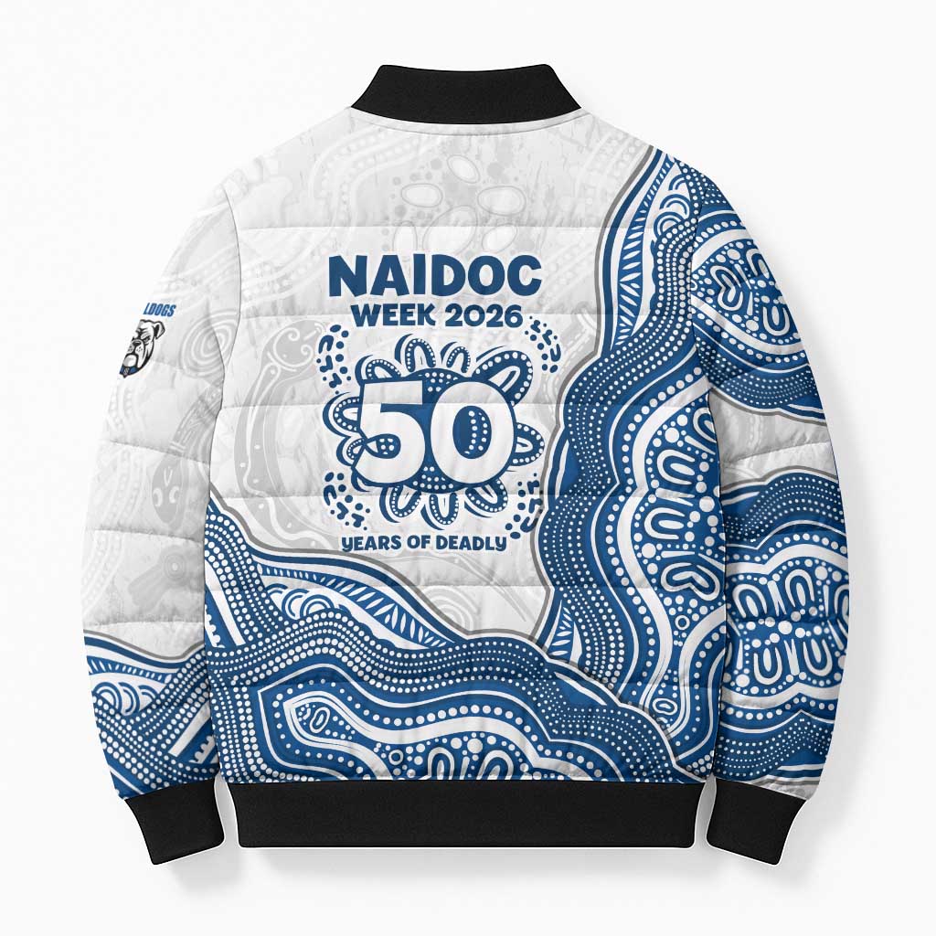 Canterbury-Bankstown Bulldogs NAIDOC Week 2026 Bomber Puffer Jacket First Nations of Australia Aboriginal Mascot Rugby