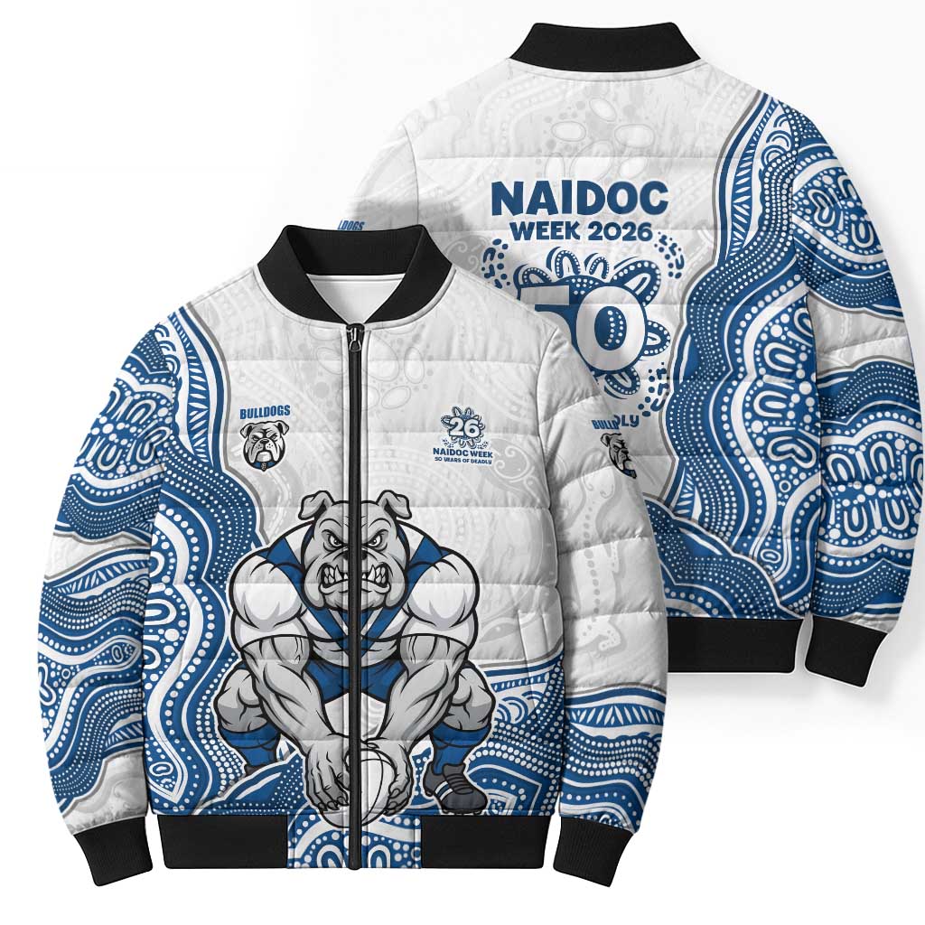Canterbury-Bankstown Bulldogs NAIDOC Week 2026 Bomber Puffer Jacket First Nations of Australia Aboriginal Mascot Rugby