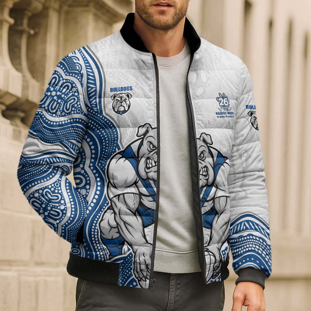 Canterbury-Bankstown Bulldogs NAIDOC Week 2026 Bomber Puffer Jacket First Nations of Australia Aboriginal Mascot Rugby
