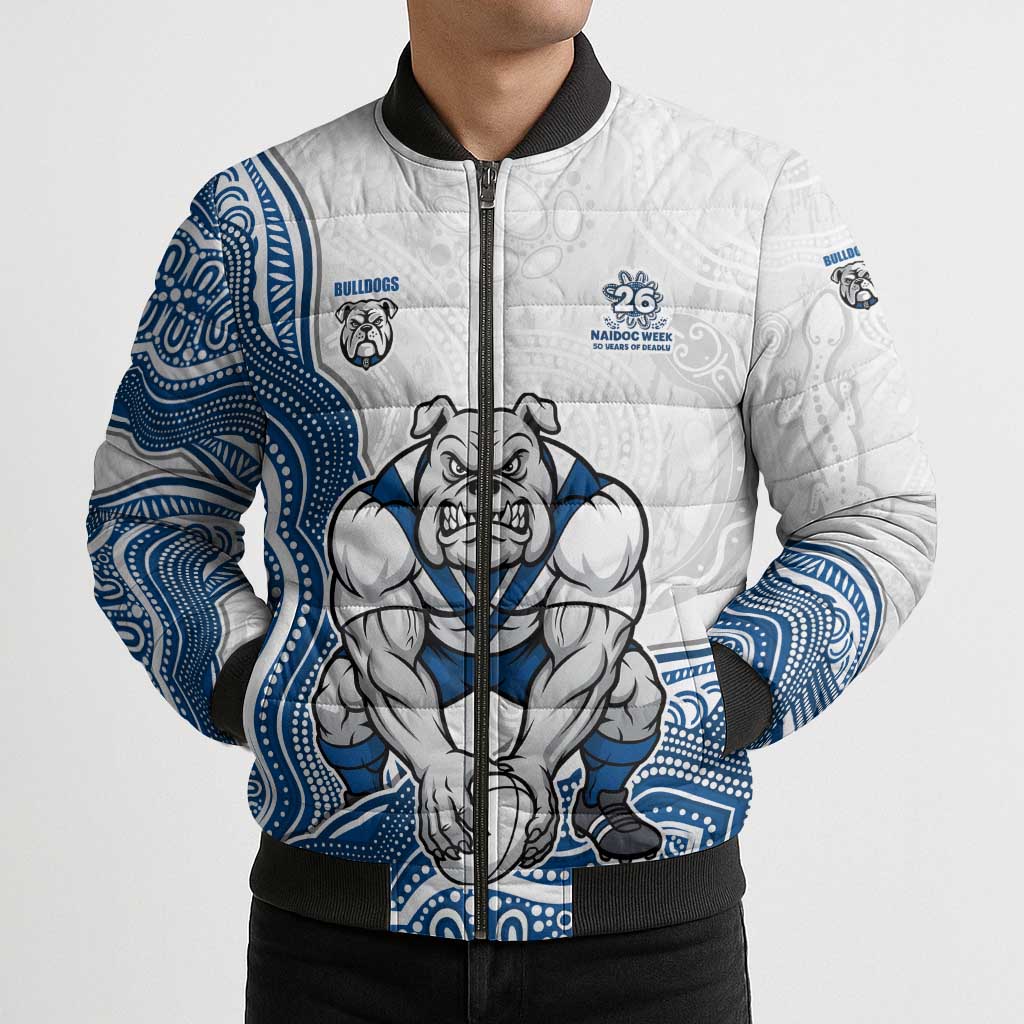 Canterbury-Bankstown Bulldogs NAIDOC Week 2026 Bomber Puffer Jacket First Nations of Australia Aboriginal Mascot Rugby
