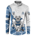 Canterbury-Bankstown Bulldogs NAIDOC Week 2026 Button Sweatshirt First Nations of Australia Aboriginal Mascot Rugby