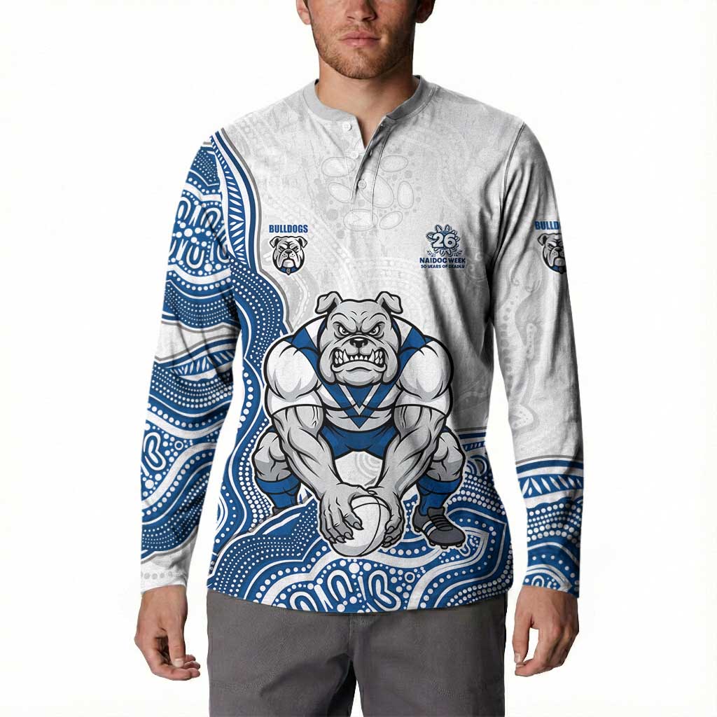 Canterbury-Bankstown Bulldogs NAIDOC Week 2026 Button Sweatshirt First Nations of Australia Aboriginal Mascot Rugby