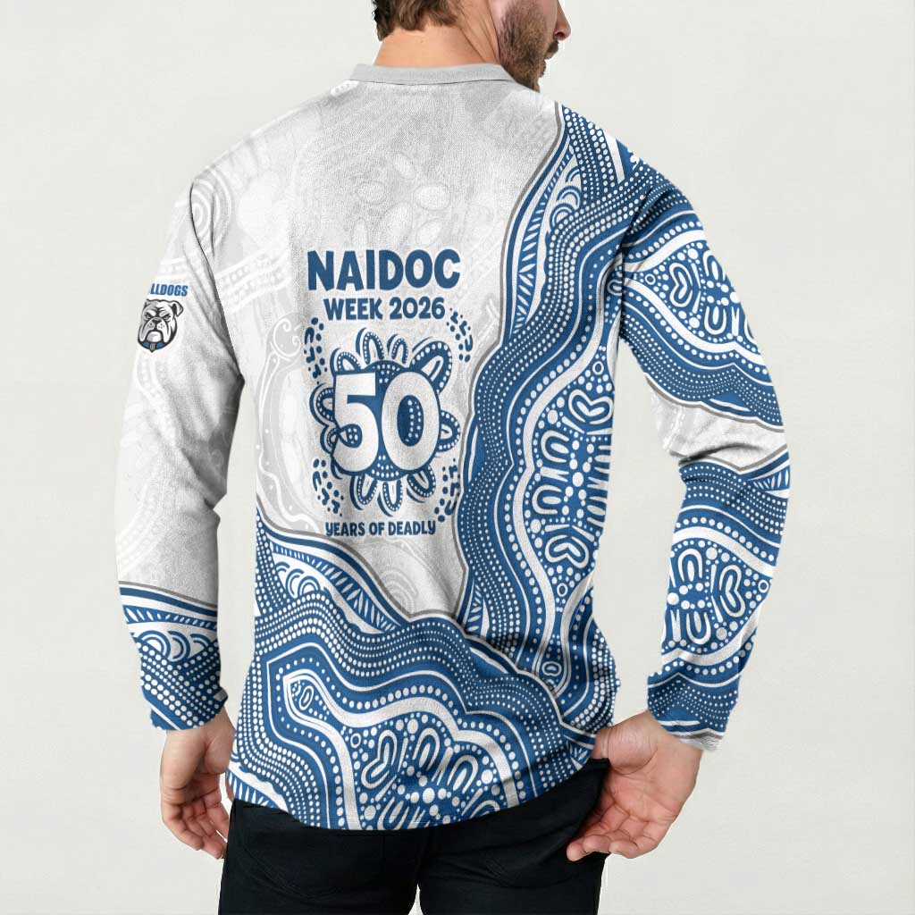 Canterbury-Bankstown Bulldogs NAIDOC Week 2026 Button Sweatshirt First Nations of Australia Aboriginal Mascot Rugby