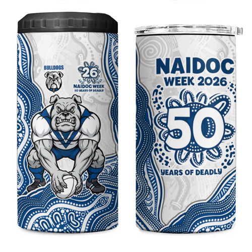 Canterbury-Bankstown Bulldogs NAIDOC Week 2026 4 in 1 Can Cooler Tumbler First Nations of Australia Aboriginal Mascot Rugby