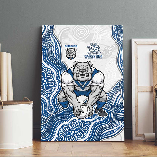 Canterbury-Bankstown Bulldogs NAIDOC Week 2026 Canvas Wall Art First Nations of Australia Aboriginal Mascot Rugby