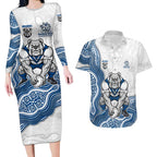 Canterbury-Bankstown Bulldogs NAIDOC Week 2026 Couples Matching Long Sleeve Bodycon Dress and Hawaiian Shirt First Nations of Australia Aboriginal Mascot Rugby
