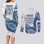 Canterbury-Bankstown Bulldogs NAIDOC Week 2026 Couples Matching Long Sleeve Bodycon Dress and Long Sleeve Button Shirt First Nations of Australia Aboriginal Mascot Rugby
