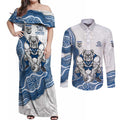 Canterbury-Bankstown Bulldogs NAIDOC Week 2026 Couples Matching Off Shoulder Maxi Dress and Long Sleeve Button Shirt First Nations of Australia Aboriginal Mascot Rugby