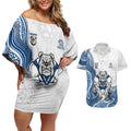 Canterbury-Bankstown Bulldogs NAIDOC Week 2026 Couples Matching Off Shoulder Short Dress and Hawaiian Shirt First Nations of Australia Aboriginal Mascot Rugby