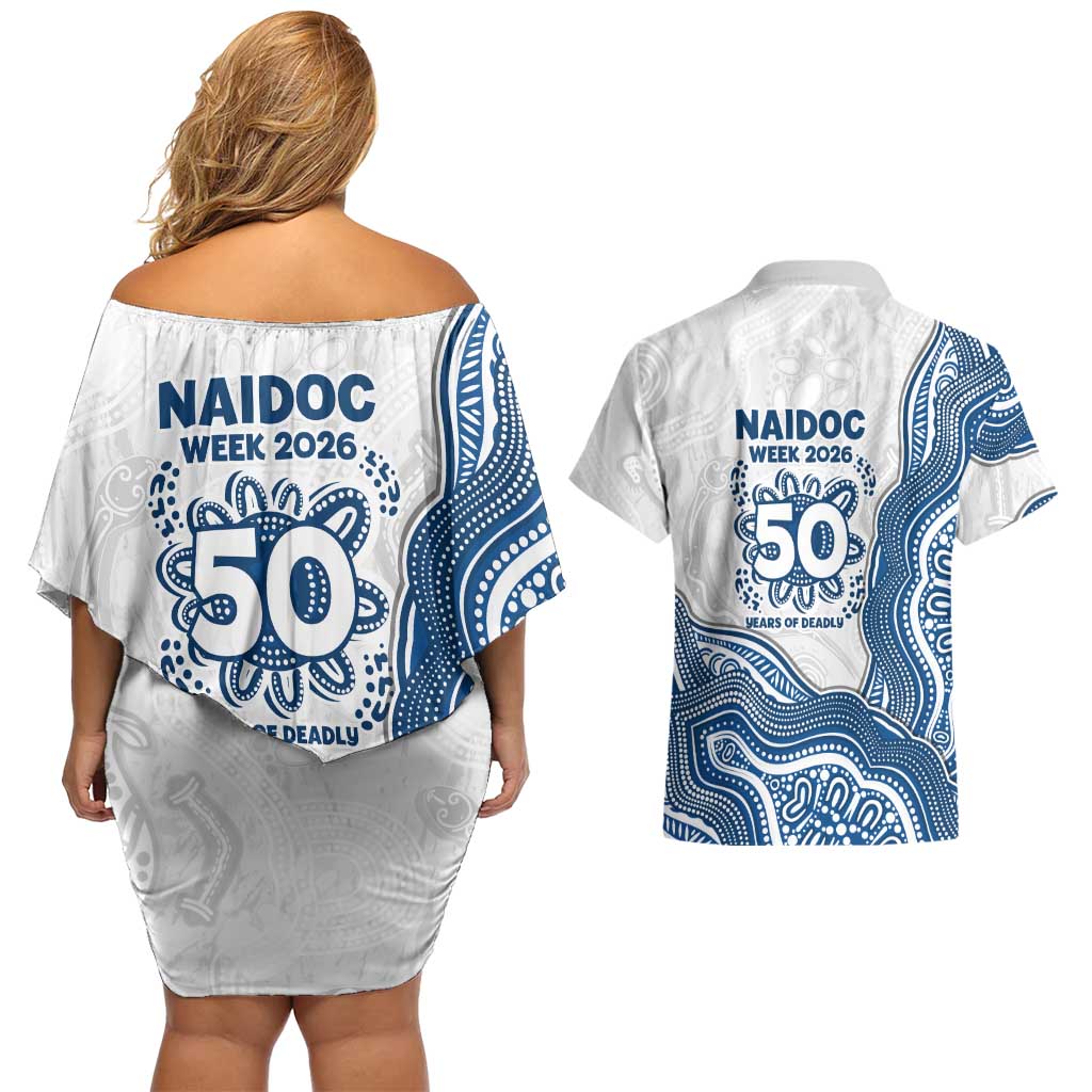 Canterbury-Bankstown Bulldogs NAIDOC Week 2026 Couples Matching Off Shoulder Short Dress and Hawaiian Shirt First Nations of Australia Aboriginal Mascot Rugby