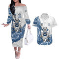 Canterbury-Bankstown Bulldogs NAIDOC Week 2026 Couples Matching Off The Shoulder Long Sleeve Dress and Hawaiian Shirt First Nations of Australia Aboriginal Mascot Rugby