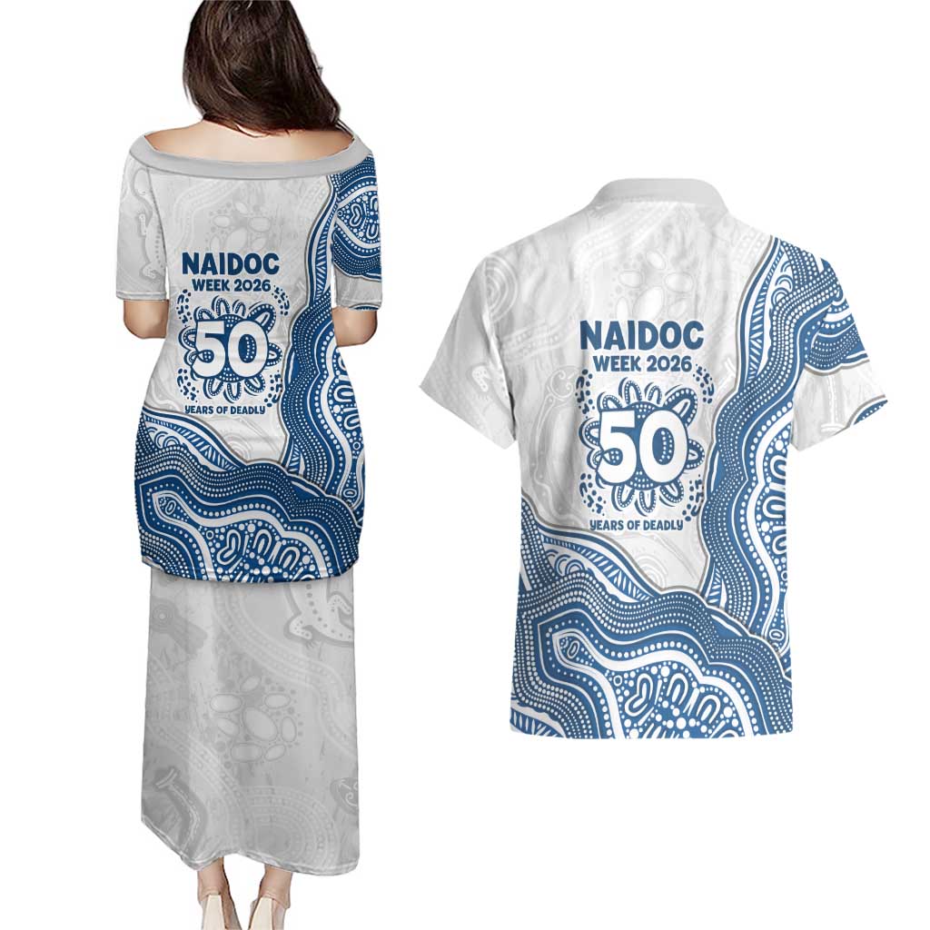 Canterbury-Bankstown Bulldogs NAIDOC Week 2026 Couples Matching Puletasi and Hawaiian Shirt First Nations of Australia Aboriginal Mascot Rugby