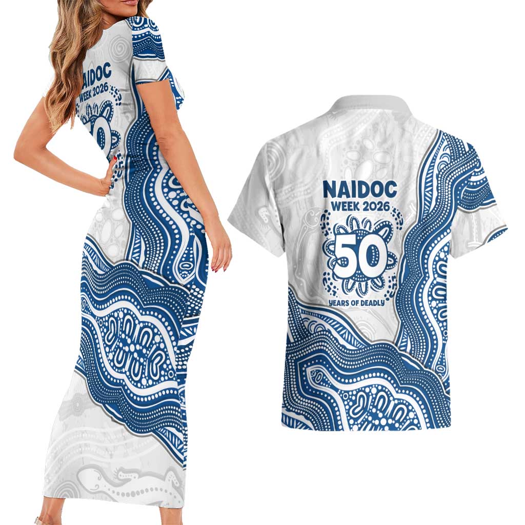 Canterbury-Bankstown Bulldogs NAIDOC Week 2026 Couples Matching Short Sleeve Bodycon Dress and Hawaiian Shirt First Nations of Australia Aboriginal Mascot Rugby