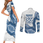 Canterbury-Bankstown Bulldogs NAIDOC Week 2026 Couples Matching Short Sleeve Bodycon Dress and Long Sleeve Button Shirt First Nations of Australia Aboriginal Mascot Rugby